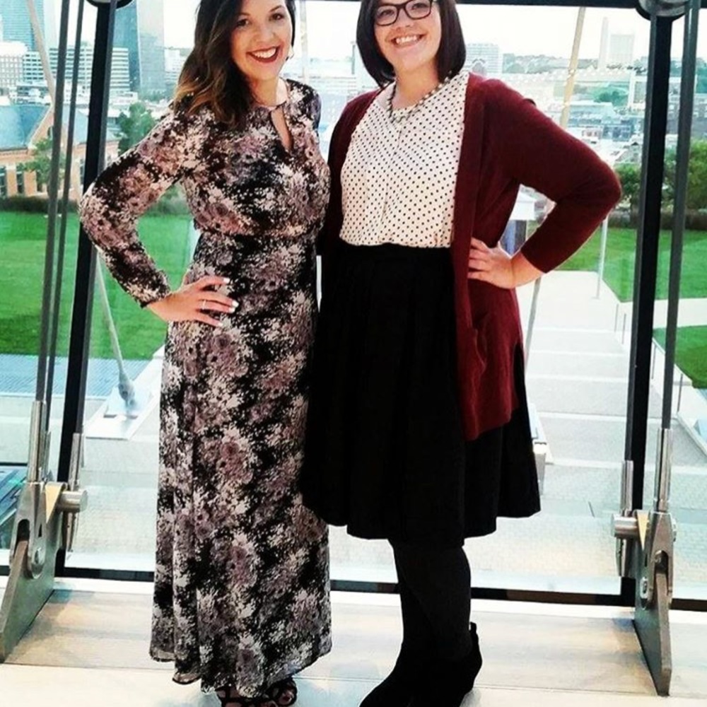 Black floral maxi dress